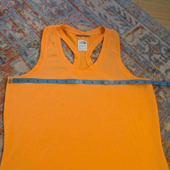 The North Face Vapor Wick Racerback Tank Top Women's Small Neon Orange FLAWS 98 - Picture 11 of 12